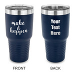 Inspirational Quotes and Sayings 30 oz Stainless Steel Tumbler - Navy - Double Sided