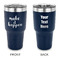 Inspirational Quotes and Sayings 30 oz Stainless Steel Ringneck Tumblers - Navy - Double Sided - APPROVAL