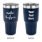 Inspirational Quotes and Sayings 30 oz Stainless Steel Tumbler - Navy - Double Sided