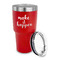 Inspirational Quotes and Sayings 30 oz Stainless Steel Ringneck Tumblers - Red - LID OFF