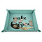 Inspirational Quotes and Sayings 9" x 9" Teal Leatherette Snap Up Tray - STYLED