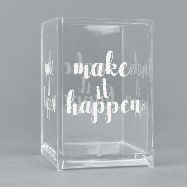 Custom Inspirational Quotes and Sayings Acrylic Pen Holder