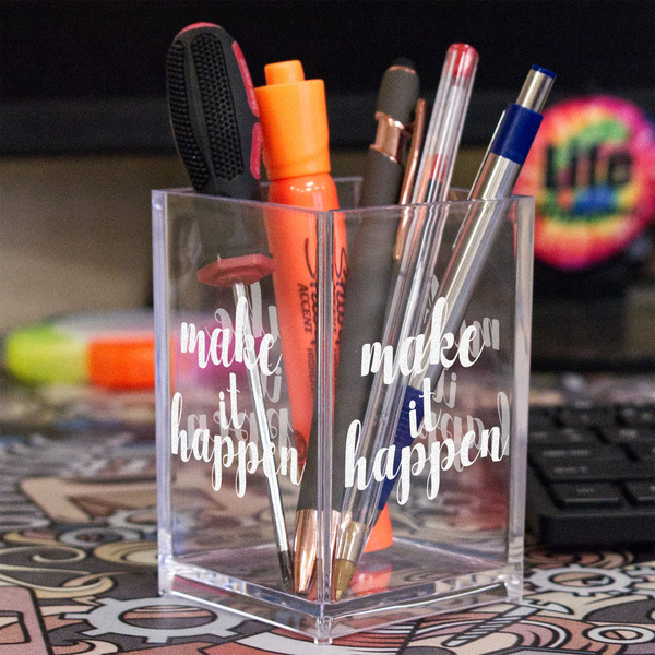Inspirational Quotes and Sayings Acrylic Pen Holder - In Context