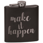 Inspirational Quotes and Sayings Black Flask Set