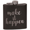 Inspirational Quotes and Sayings Black Flask - Engraved Front