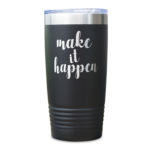 Inspirational Quotes and Sayings Black Polar Camel Tumbler - 20oz - Single Sided - Approval