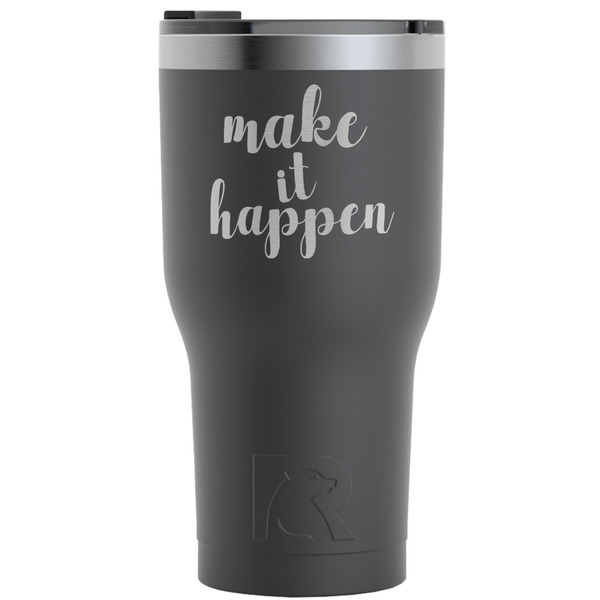 Custom Inspirational Quotes and Sayings RTIC Tumbler - Black - Engraved Front