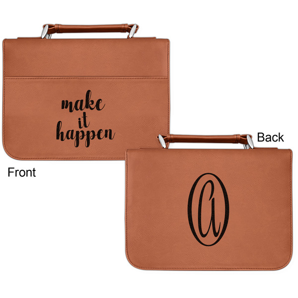 Inspirational Quotes and Sayings Cognac Leatherette Bible Covers - Small Double Sided Apvl