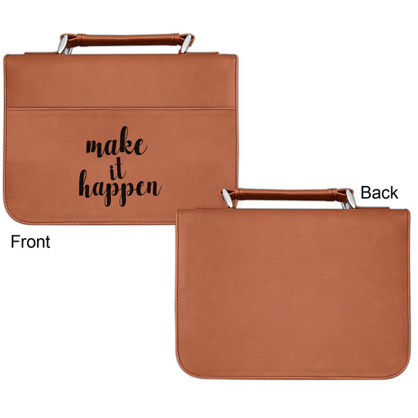 Inspirational Quotes and Sayings Cognac Leatherette Bible Covers - Small Single Sided Apvl