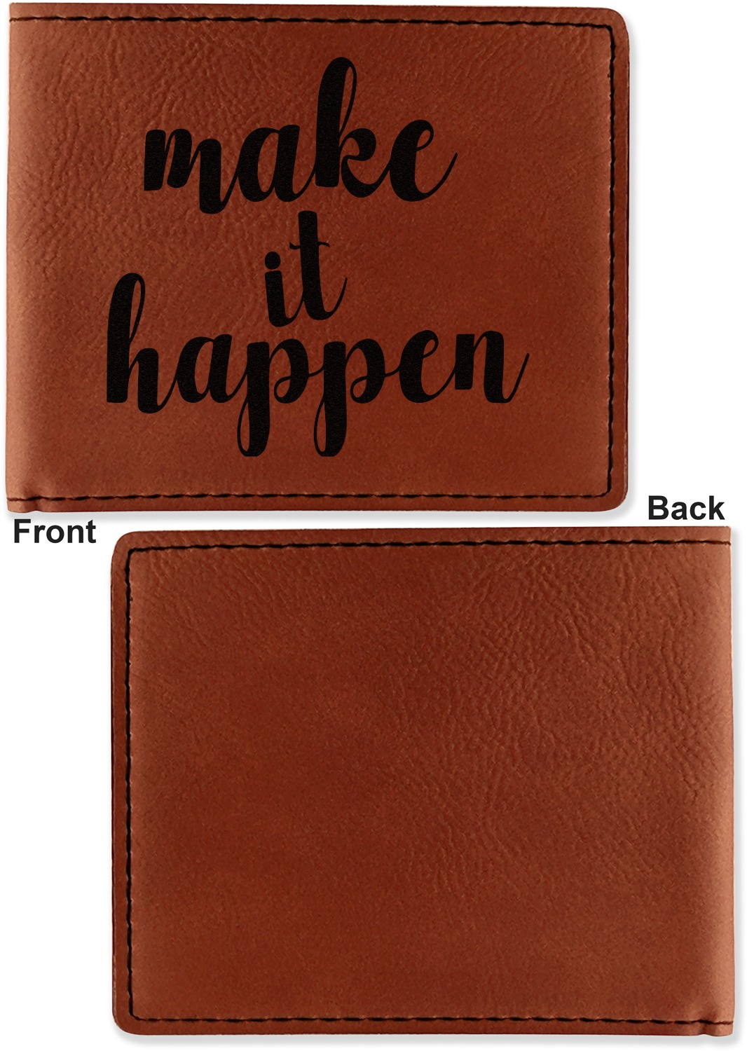 Inspirational Quotes and Sayings Leatherette Bifold Wallet Single Sided (Personalized