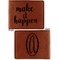 Inspirational Quotes and Sayings Cognac Leatherette Bifold Wallets - Front and Back