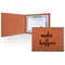 Inspirational Quotes and Sayings Cognac Leatherette Diploma / Certificate Holders - Front only - Main