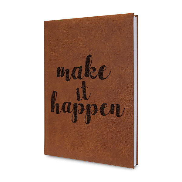 Custom Inspirational Quotes and Sayings Leatherette Journal - Double Sided (Personalized)