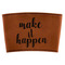Inspirational Quotes and Sayings Cognac Leatherette Mug Sleeve - Flat