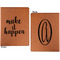 Inspirational Quotes and Sayings Cognac Leatherette Portfolios with Notepad - Large - Double Sided - Apvl