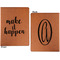 Inspirational Quotes and Sayings Cognac Leatherette Portfolios with Notepad - Small - Double Sided- Apvl