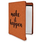 Inspirational Quotes and Sayings Leatherette Zipper Portfolio with Notepad