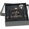 Inspirational Quotes and Sayings Engraved Black Flask Gift Set