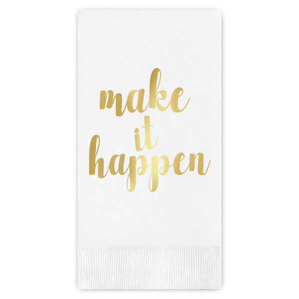 Custom Inspirational Quotes and Sayings Guest Napkins - Foil Stamped