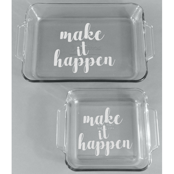 Inspirational Quotes and Sayings Glass Baking Dish Set - FRONT