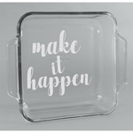 Inspirational Quotes and Sayings Glass Cake Dish - 8in x 8in