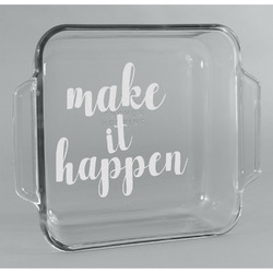 Inspirational Quotes and Sayings Glass Cake Dish - 8in x 8in