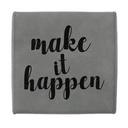 Inspirational Quotes and Sayings Jewelry Gift Box - Engraved Leather Lid