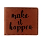 Inspirational Quotes and Sayings Leatherette Bifold Wallet - Double Sided (Personalized)