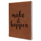 Inspirational Quotes and Sayings Leather Sketchbook - Large - Double Sided - Angled View