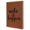 Inspirational Quotes and Sayings Leather Sketchbook - Large - Single Sided - Angled View
