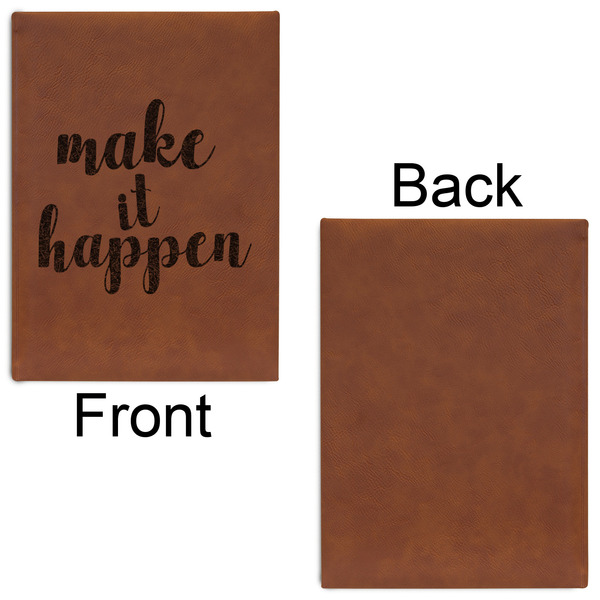 Inspirational Quotes and Sayings Leatherette Journal - Large - Single Sided - Front & Back View