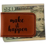 Inspirational Quotes and Sayings Leatherette Magnetic Money Clip (Personalized)