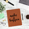 Inspirational Quotes and Sayings Leatherette Zipper Portfolio - Lifestyle Photo