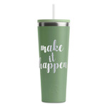 Inspirational Quotes and Sayings RTIC Everyday Tumbler with Straw - 28oz - Light Green - Single-Sided