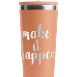 Inspirational Quotes and Sayings RTIC Everyday Tumbler with Straw - 28oz - Peach - Double-Sided