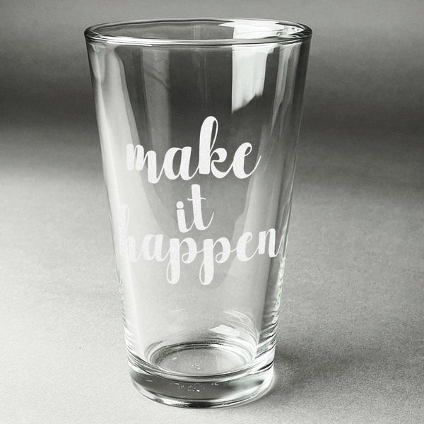 Custom Inspirational Quotes and Sayings Pint Glass - Engraved