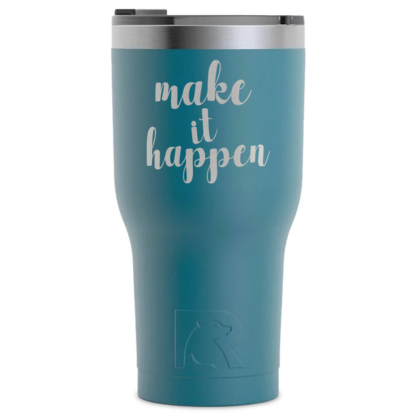 Custom Inspirational Quotes and Sayings RTIC Tumbler - Dark Teal - Laser Engraved - Single-Sided