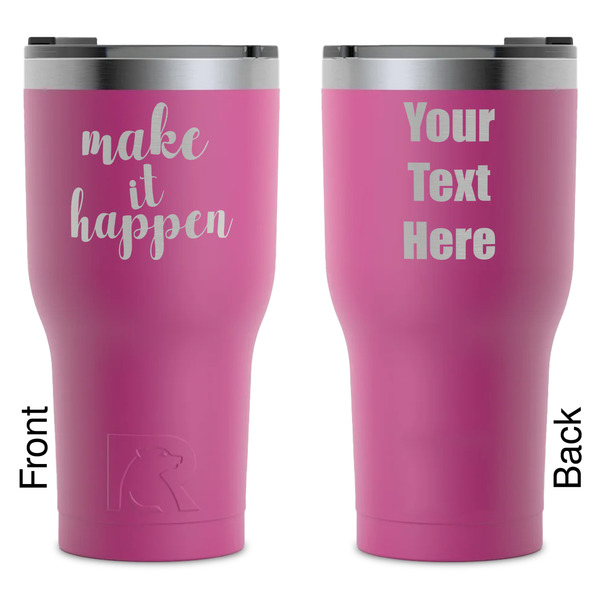 Custom Inspirational Quotes and Sayings RTIC Tumbler - Magenta - Laser Engraved - Double-Sided