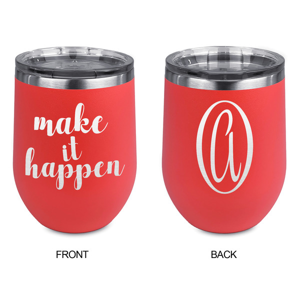 Inspirational Quotes and Sayings Stainless Wine Tumblers - Coral - Double Sided - Approval