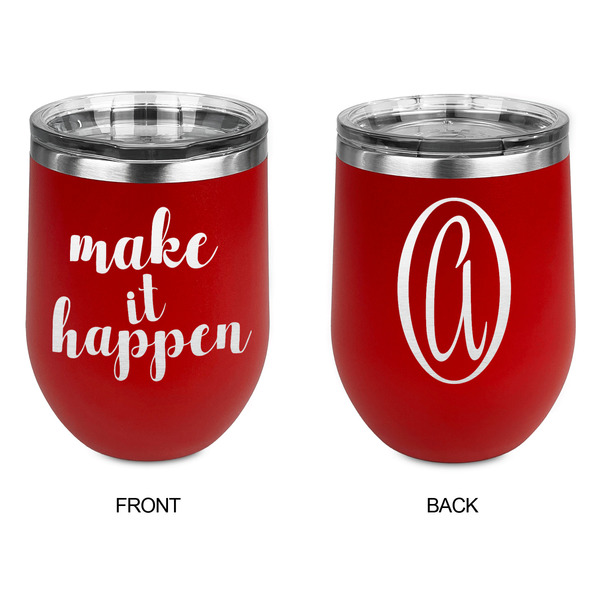 Inspirational Quotes and Sayings Stainless Wine Tumblers - Red - Double Sided - Approval