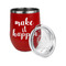 Inspirational Quotes and Sayings Stainless Wine Tumblers - Red - Single Sided - Alt View