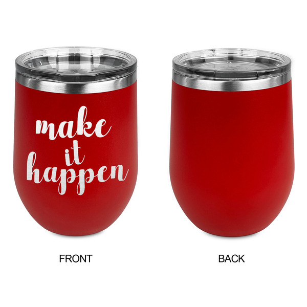 Inspirational Quotes and Sayings Stainless Wine Tumblers - Red - Single Sided - Approval