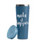 Inspirational Quotes and Sayings Steel Blue RTIC Everyday Tumbler - 28 oz. - Lid Off