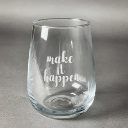 Inspirational Quotes and Sayings Stemless Wine Glass (Single)