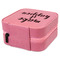 Inspirational Quotes and Sayings Travel Jewelry Boxes - Leather - Pink - View from Rear