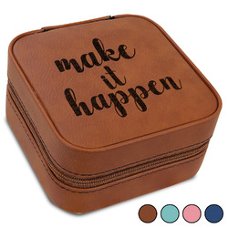 Inspirational Quotes and Sayings Travel Jewelry Box - Leather