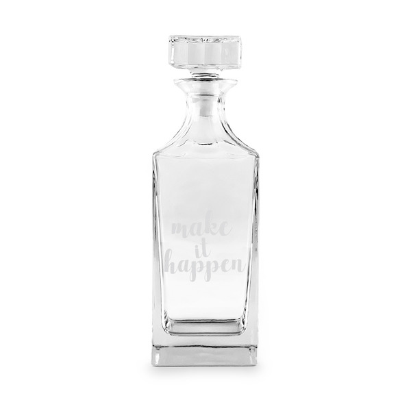 Inspirational Quotes and Sayings Whiskey Decanter - 30oz Square - FRONT