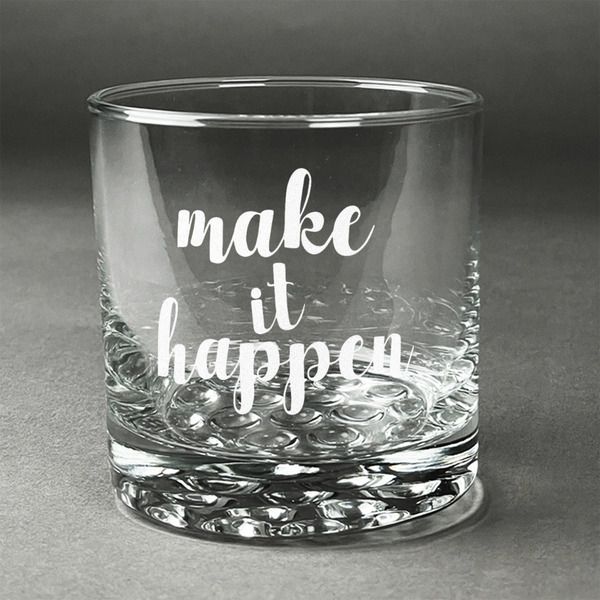 Custom Inspirational Quotes and Sayings Whiskey Glass - Engraved