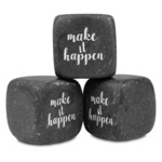 Inspirational Quotes and Sayings Whiskey Stone Set - Set of 3