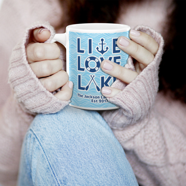 Live Love Lake 11oz Coffee Mug - LIFESTYLE